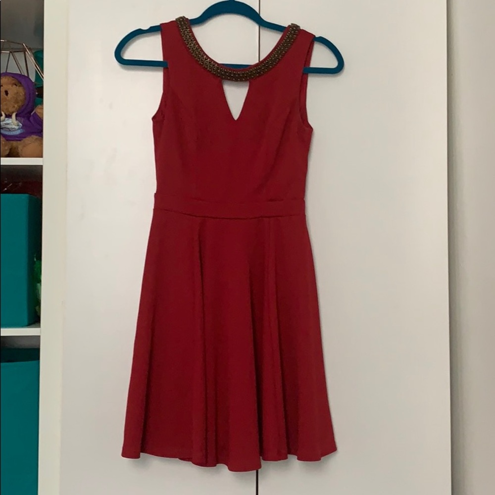 Wine red dress